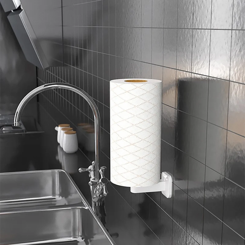 Настенный держатель для бумажных полотенец клейкий без сверления держатель для бумажных полотенец для кухни ванной туалетной бумаги Диспенсер