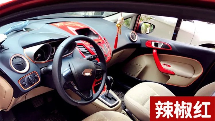 Для 2009- Ford Fiesta персиковая деревянная рамка Радио Аудио Панель тире крепление отделка комплект для переоборудования фасции лицевая рамка