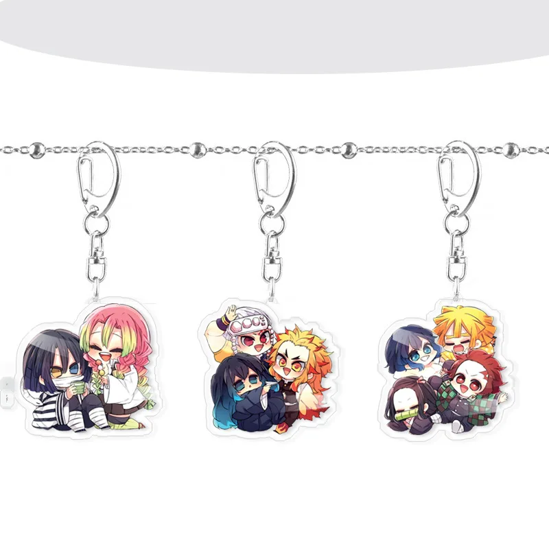 

Hot 16Styles Anime Demon Slayer Kimetsu no Yaiba Keychain Tanjirou Nezuko Giyuu Acrylic Keyring Blade of Ghost Pendant KeyChains