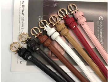 

2020 belt women's thin simple Korean decorative pu belt female pin buckle fashion belt with skirt belt