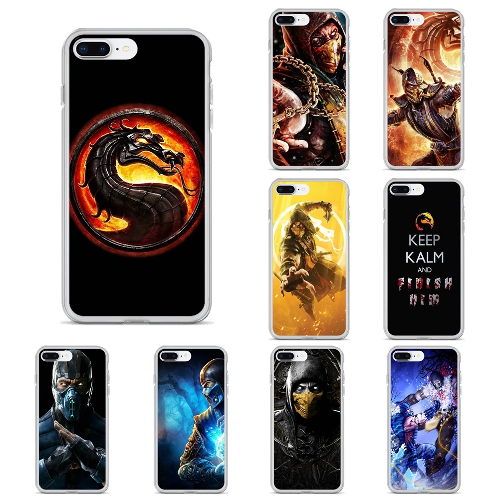 Transparent Soft Shell Covers For Huawei P20 P30 P40 Pro P8 P9 P10 Lite 2016 2017 Mortal Kombat Scorpion Mask Logo | Мобильные