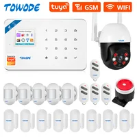 Towode W181 Wifi Gsm Tuya Smart Alarmsysteem 6 Talen Schakelbare Telefoon Afstandsbediening Home Security Bewegingsdetectie Alarm
