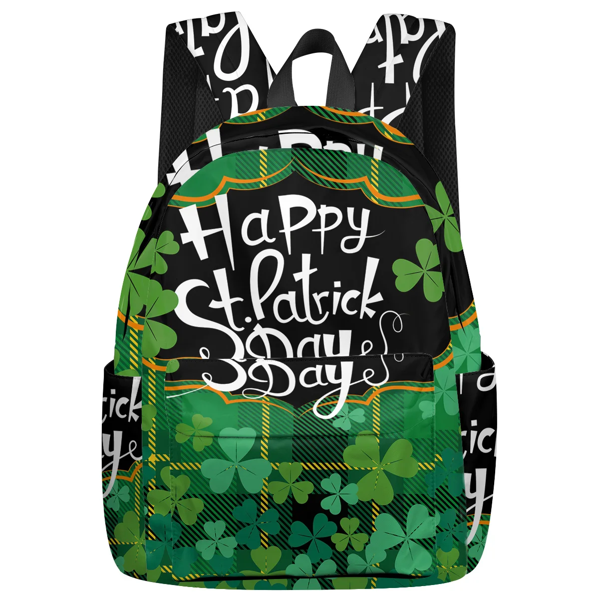 St. Patrick'S Day тематический клетчатый рюкзак в стиле клевера буйвола для