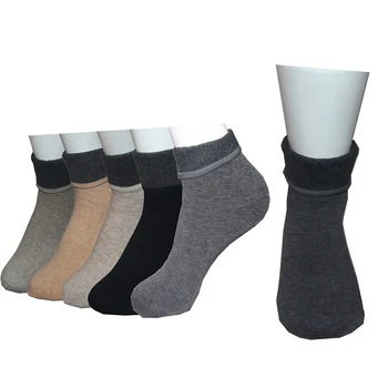 

1 pair Unisex Wool Socks Thick Heavy Thermal Fuzzy Warm Winter Crew Socks for Cold Weather Solid Winter Socks For Women/Men