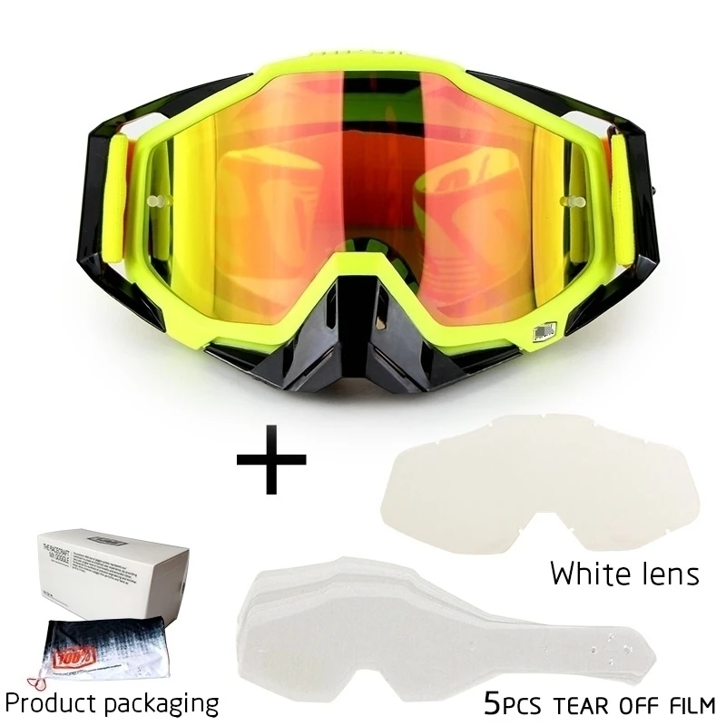 MX Brillen Capacetes Para Moto Goggles Motorcycle Helmet Glasses+5pcs Films+Extra Clear Lens Casco Motocross | Автомобили и