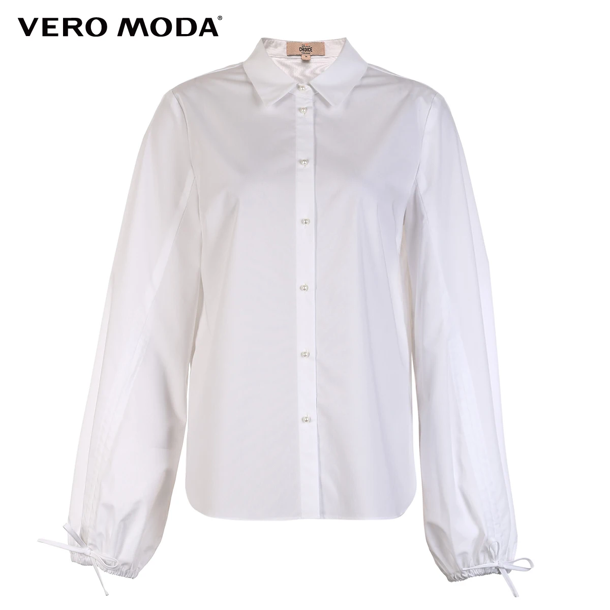 Vero Moda женская OL стиль чисто шнурок рукав рубашка | 318305502