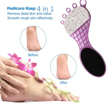 

Foot Care Pedicure Tools Pumice Stone Brush 4 in 1 Purple Convenient Multi Functional Dead Skin Remover Beauty