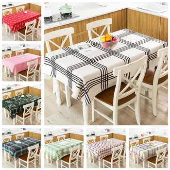 

Geometric pattern black plaid printed rectangle Tablecloth picnic mat table cover linen decoration home desk restaurant party