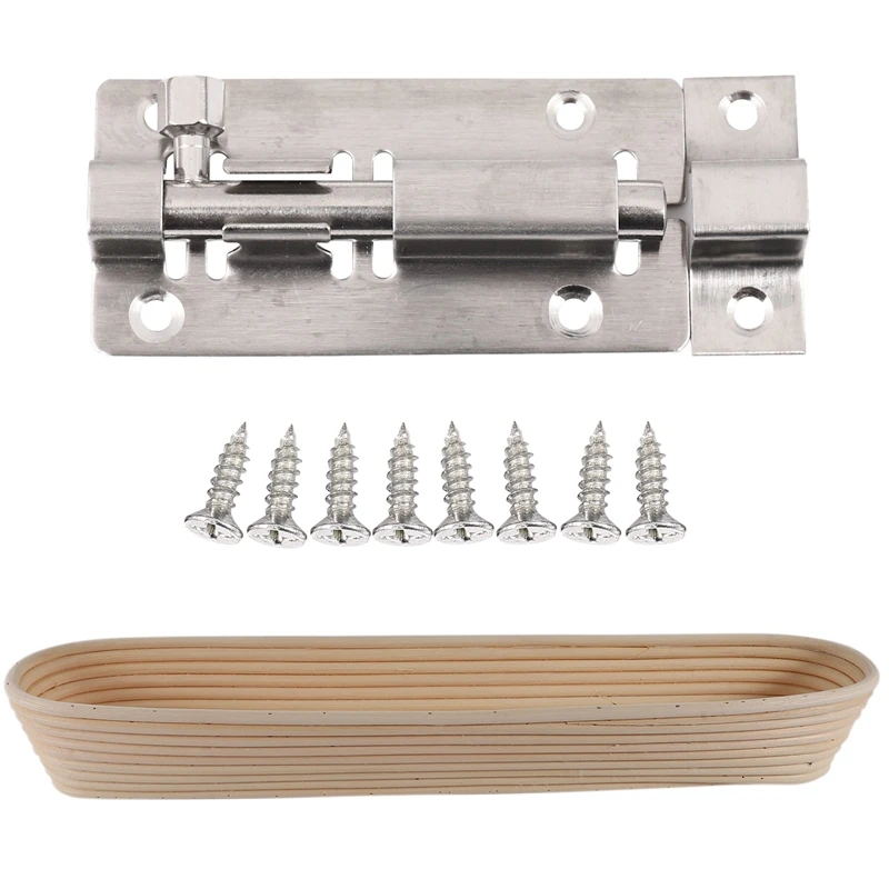 1 Pcs Door Lock 73Mm For Bathroom Toilet Shed Bedroom Catch Latch &ampamp Natural Rattan Fermentation Wicker Basket | Обустройство
