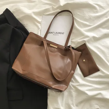 

women novelty winter brown one shoulder bag female causal big large capacity daily handbag