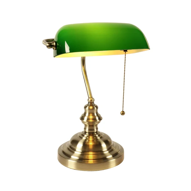 Lampe de table banquier classique E27