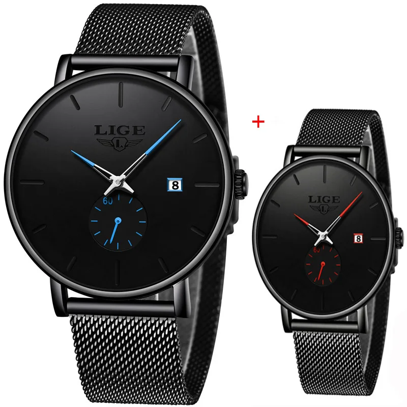 

Relojes Para Hombre LIGE watch with men's watch top brand luxury famous dress casual fashion watch neutral ultra-thin watch +Box