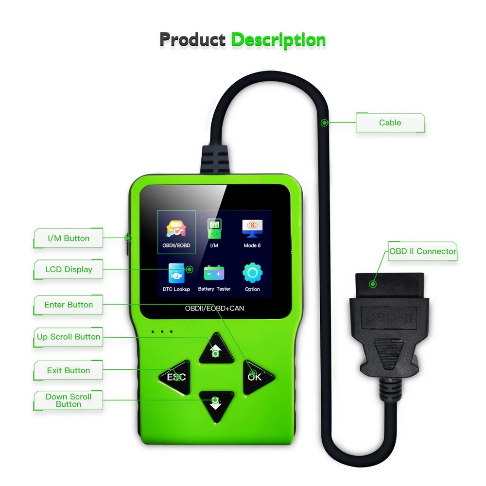 

D317 Automotive Scanner Car Code Reading Card Car Fault Diagnosis Machine Tool Instrument AL319 CR3001 OBD Car Detector