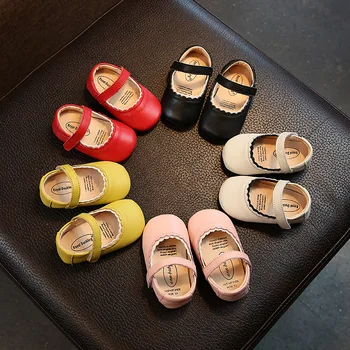 

Toddler Baby Girls Princess Leather Shoes Children boys Infant Soft Solid Color Leisure Shoes boys autumn SW005