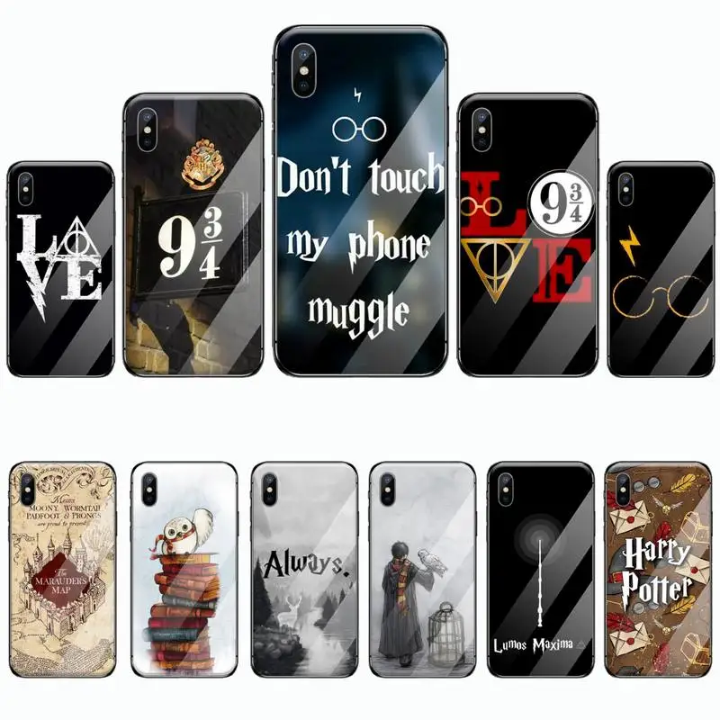 

Always Hogwart Harries Potter Comic design Phone Case Tempered glass For iphone 6 6S 7 8 plus X XS XR 11 12 PRO MAX Mini