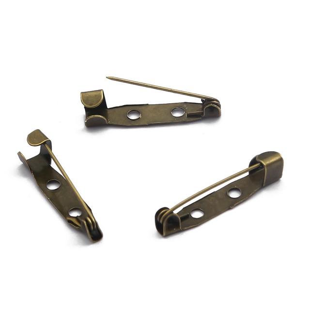 15 20 25 30 35mm 5 Colors Brooch Clip Base Pins Blank Safe Lock Brooch Pin Base For DIY Jewelry Making Findings