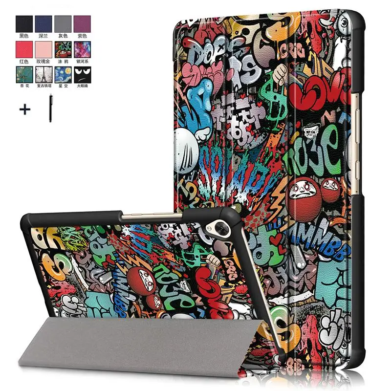 Capa Fundas For Huawei Mediapad M6 8.4'' 2019 Magnet PU Leather Smart Wake Up Sleep Case Cover+Stylus | Компьютеры и офис