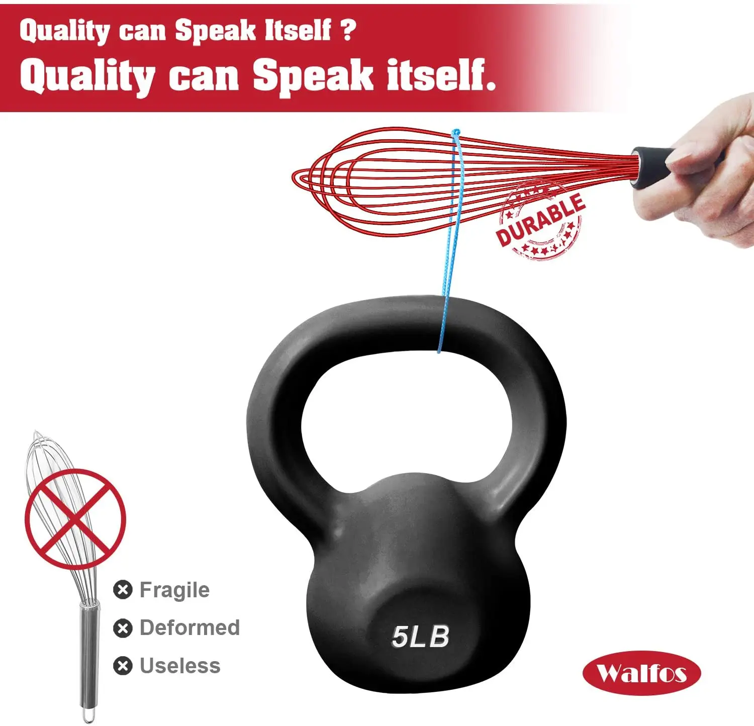 Frusta In Silicone Walfos 26.6 Cm - Acciaio Inox, Anti-Graffio, Per Cucina - Foto 7