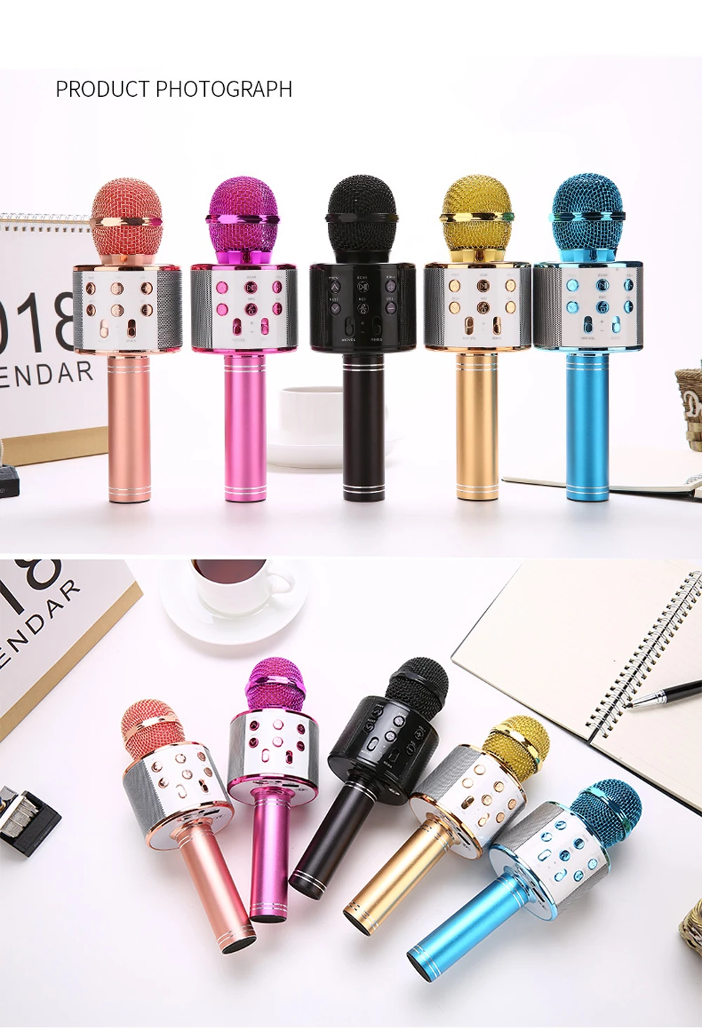 10 pcs a lot Mobile Phone K Song Microphone Wireless Bluetooth Multi-Function Speaker Private Mode Portable Smart | Электроника