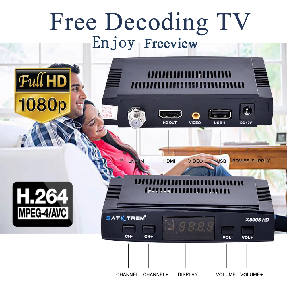 Satxtrem X800s спутниковый ТВ приемник DVB-S2 FTA цифровой ТВ тюнер рецептор 1 год Европа Ccam ccines полный 1080P Satelite декодер