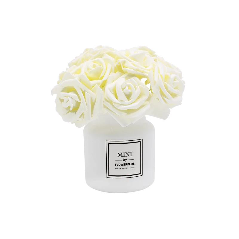 24Pcs Artificial Rose Bouquet Foam Rose Flowers Bride Bouquets for Wedding Event Decoration Home Garden Decorative Fake Flower