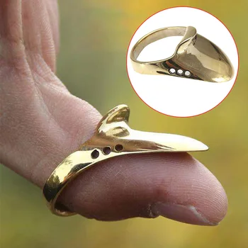 

Outdoor Accessories Brass Archery Thumb Ring Wrist Practice Catapult Painless Hunting Safe Finger Protector Sport Traditional