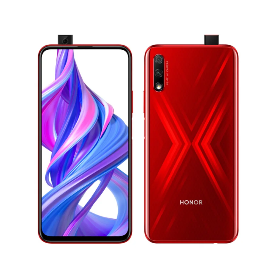 Мобильный телефон honor 9x, 6,59 дюймов, 4 Гб ОЗУ, 64 Гб ПЗУ, Kirin 810, четыре ядра, 48мп, 2 МП, задняя камера, отпечаток пальца, две sim-карты, смартфон - Цвет: 4GB 64GB Red