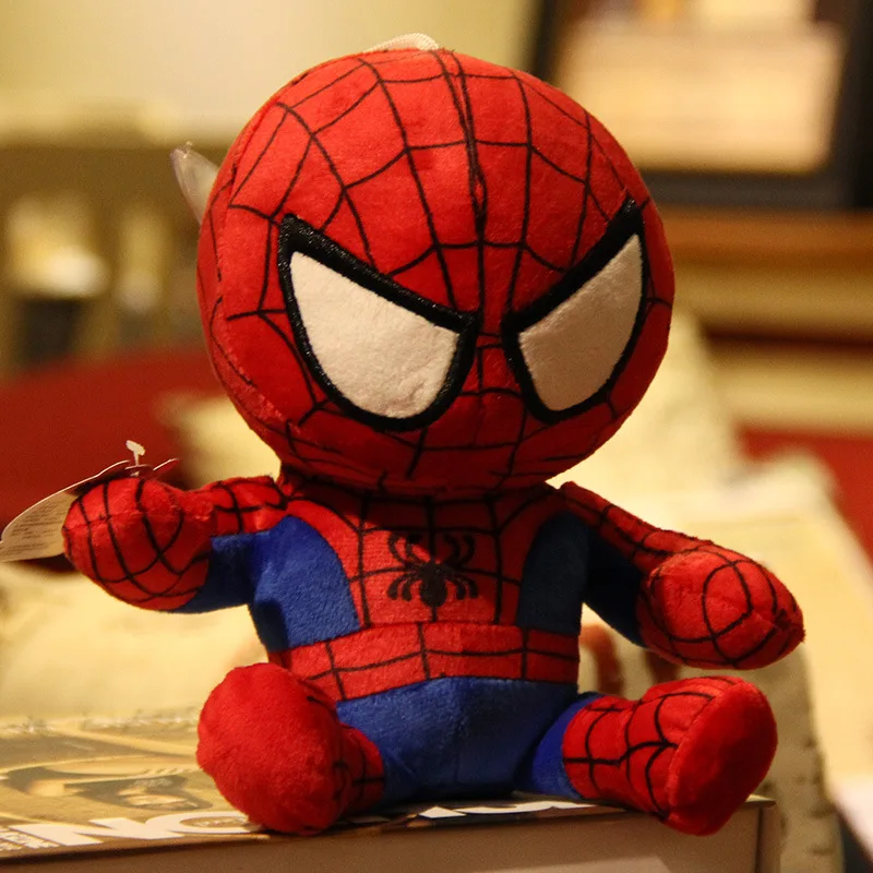 Супергерои Marvel, Мстители, Железный человек, Человек-паук, Капитан Америка, Супермен, Бэтмен, куклы, детские куклы, рождественский подарок - Цвет: Spider Man