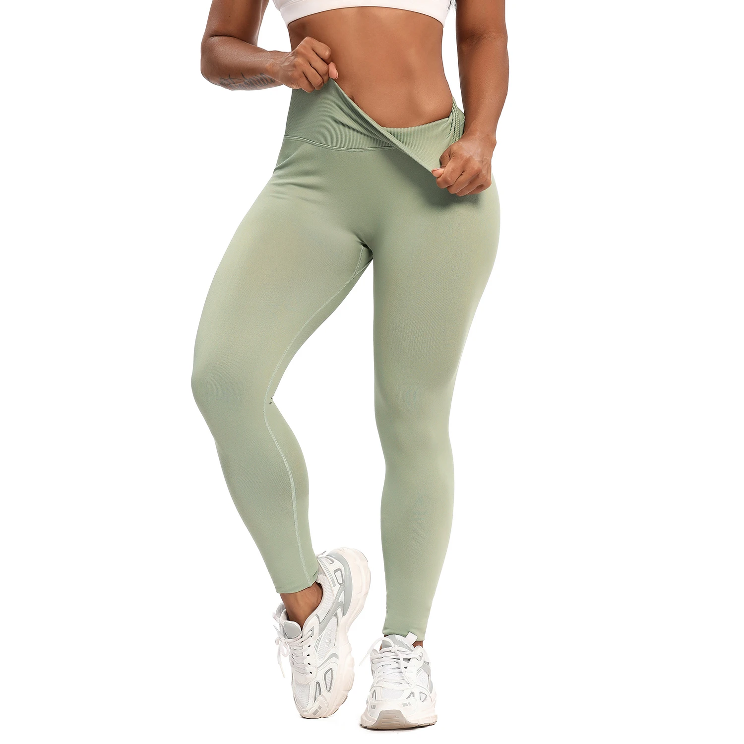 Women Leggings Fitness Yoga Pants Newest High Waist Tummy Control Workout  Elastic Tights Gym Squat Proof Sports Seamless Pants