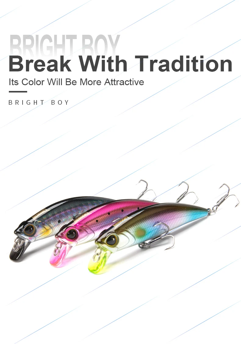 Kingdom Sinking Minnow Wobbler, 45/60 mm, 3,6/7 g, weit werfender Angelköder für Hecht/Forelle/Bass, Wobbler, schlanker Körper, harte Jerkbaits – Detail 8
