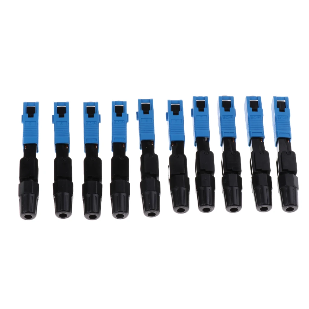 10Pcs Embedded Type Fast Fit SC UPC Fiber Quick Fast Optic Connector for CATV Network