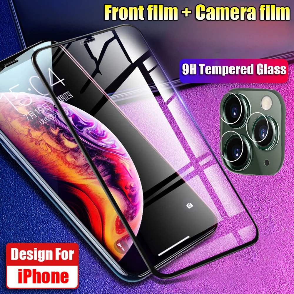 

9D Tempered Glass Feel Protection Front Film Camera Lens Film For iPhone 11 Pro Max Transparent Cocer For iPhone 11 XS XR X