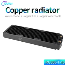 Syscooling – radiateur de refroidissement à eau en cuivre noir, épaisseur 40mm, 360mm, adapté à 120 ventilateurs * 3 g1/4 filetage PC