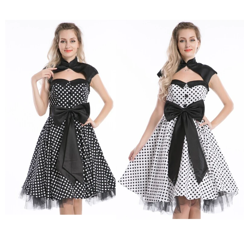 Vintage Polka Dot Schaukel 1950s 60 Rockabilly Kleid Retro Kleid Petticoat Kleid Bestdress Rockabilly Dress Dresses Retroretro Dress Aliexpress