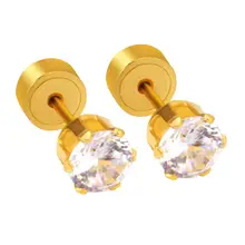 Роскошные Детские мужские серьги для женщин, модные ювелирные изделия 3-5 мм, круглые серьги из нержавеющей стали с кубическим цирконием Brinco oorbellen