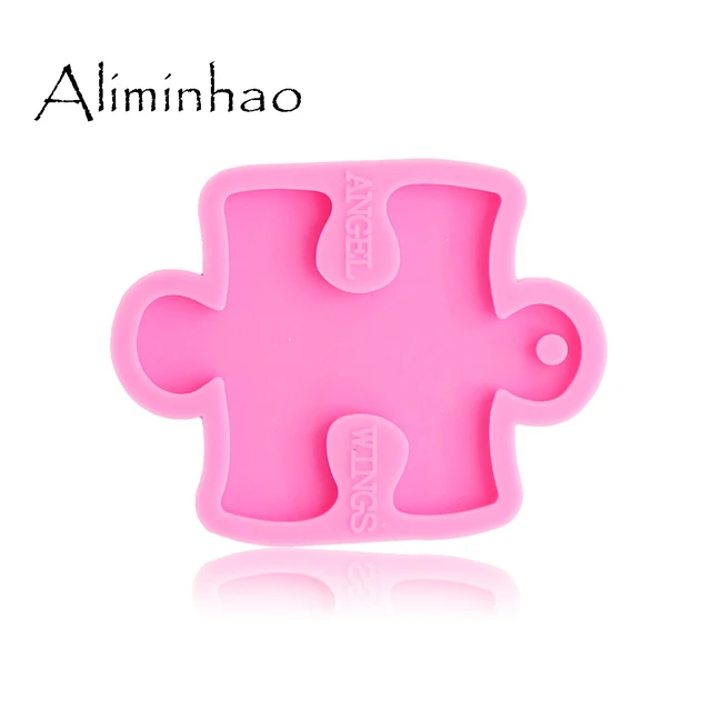 Dy0135 Fényes Puzzle Szilikon Formák Diy Epoxi Gyanta Asztal Penész Szilícium Kézműves Egyedi Kulcstartó - Image 4