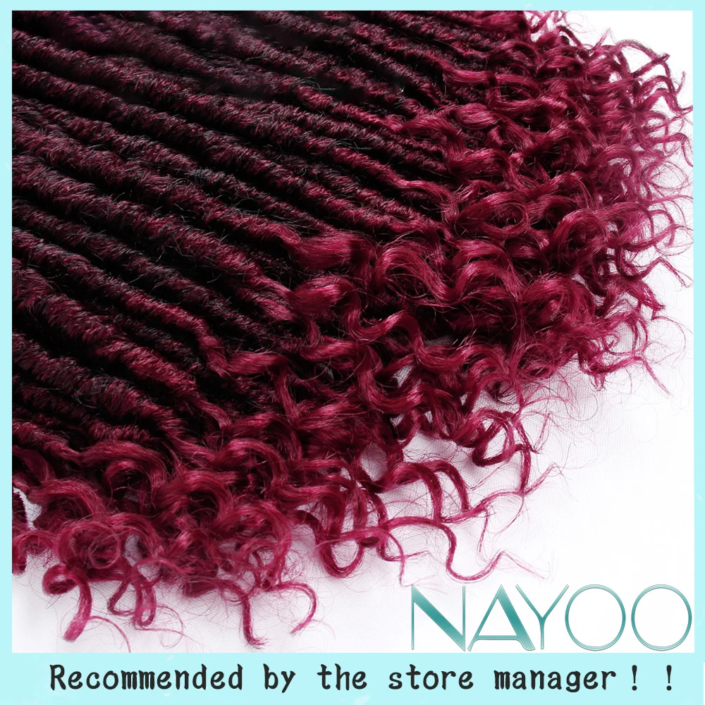 

Nayoo Hair Faux Locs Synthetic Crochet Braids 16Inch Soft Natural Soft Synthetic Hair Extension 24 Stands/Pack Goddess Locks