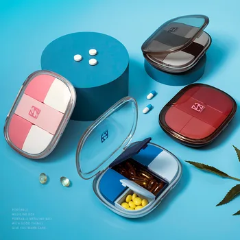 

Splitte Grid Multifunction Double Layer Storage Box Portable Large Capacity MoistureProof Pill Case Travel Organizer Container