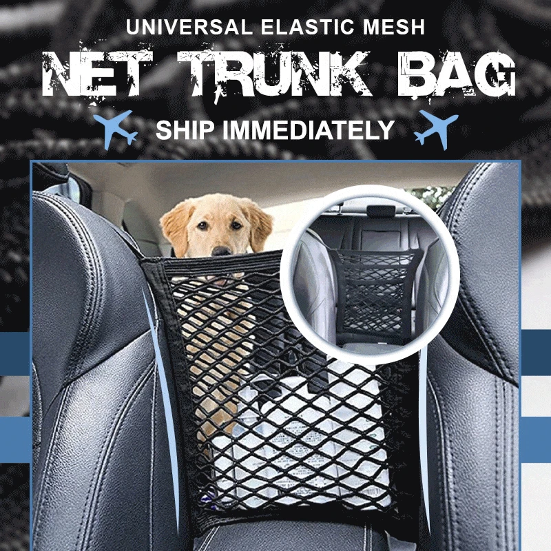 Universal Elastic Mesh Net Trunk Bag Car Interior Netting Bags Auto Styling Safe Isolate Kid Pet Storage Pocket Accessories | Автомобили и