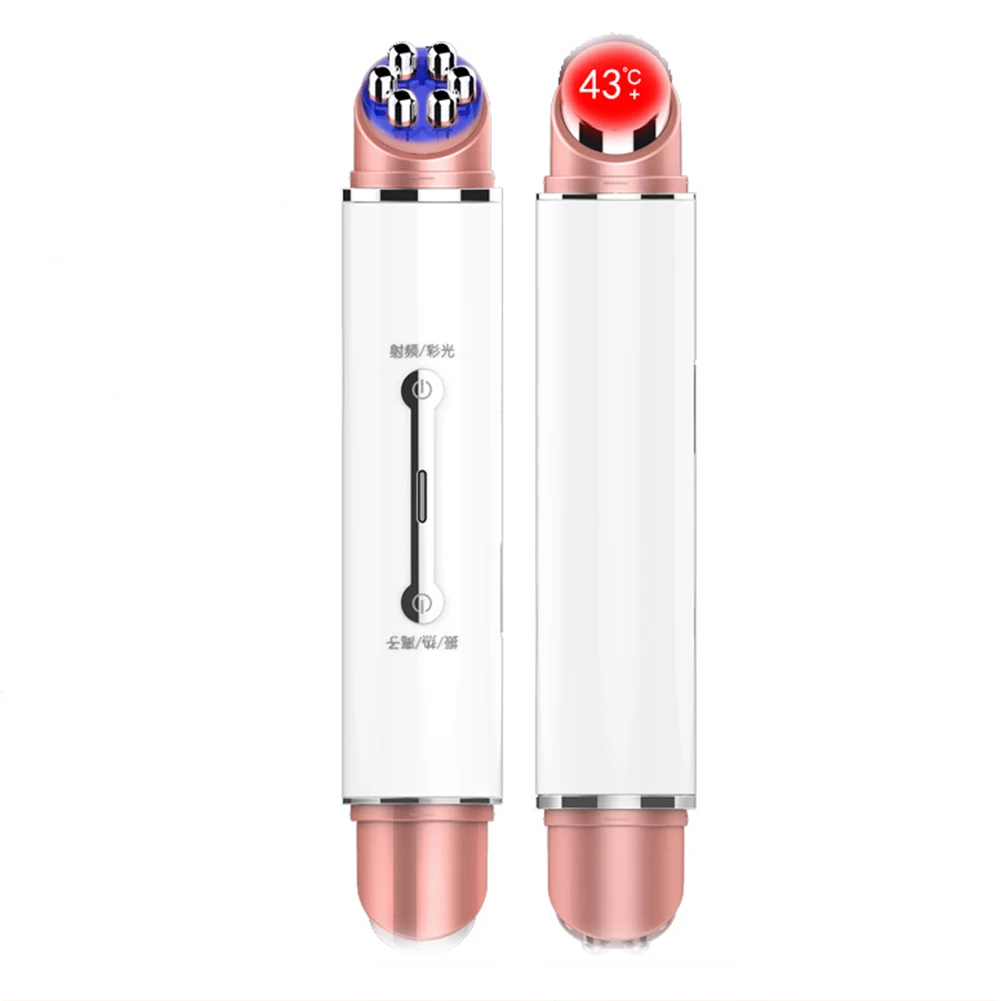 

Facial Cleaner EMS Micro Current Electric LED Photon Vibrating Ion Therapy Anti Wrinkle Adjustable Gear Lifting Double Head X01