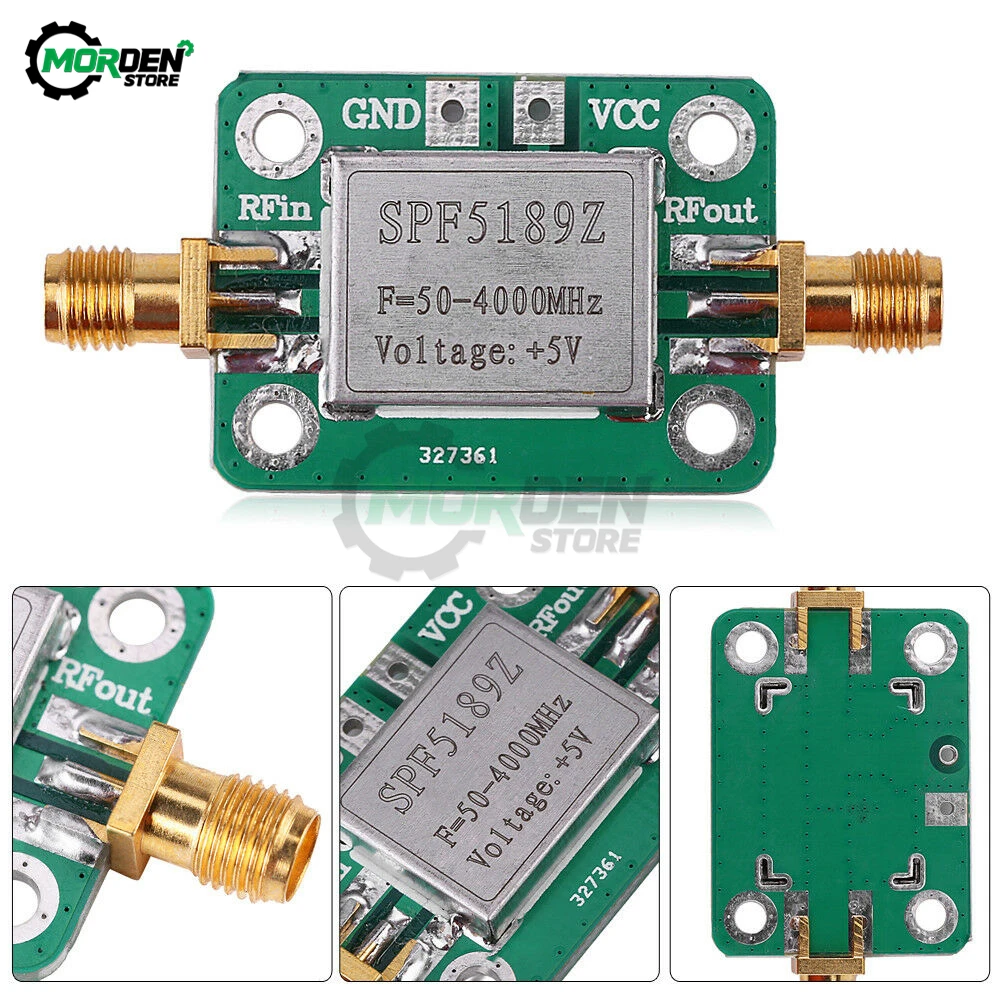 SPF5189 Shielding Shell RF Signal Receiver Low Noise Wideband Radio Frequency LAN 50-4000MHz NF = 0.6dB Amplifier Module
