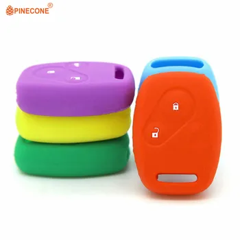 

PINECONE for HONDA ACCORD CIVIC CRV ODYSSEY PILOT FIT Colorful Car Key Silicone Cover 2/3 Button Car Styling Multicolor Case