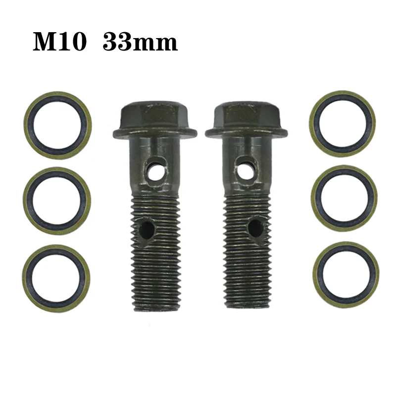 M10*1.25 Brake Master Cylinder Oil Hose Screw Banjo Bolt Motorcycle Universal Tube Tubing Screws Bolts M10*22*1.25 M10*32*1.25 motorcycle bolt screws