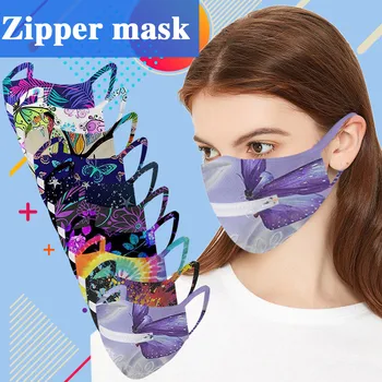 

Men Women Windproof Zipper Face Mask Breathable Washable Mouth Mask Outdoor Mouth Cover Reusable Face Shield Cloth mondmaskers