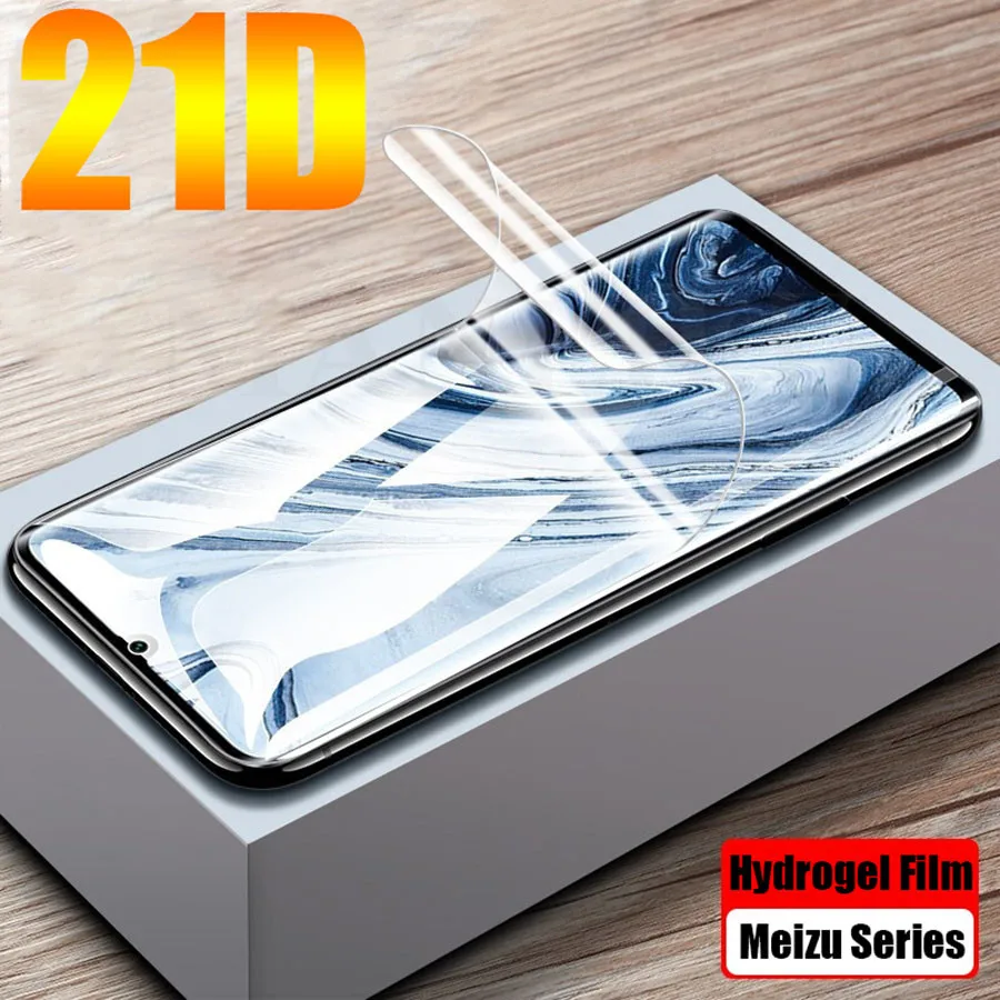 21D Screen Protector Hydrogel Film For Meizu X8 Note 8 9 M6s 16 Plus 16 Protective Film For Meizu 15 16X Plus E3 Film Not Glas afbeelding