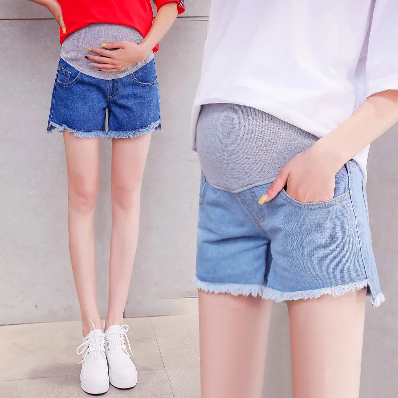 

Pregnant Women Pants Photo Shoot Summer Pregnant Women Cowboy Shorts Washing Water Outer Wear Pregnant Women Denim Shorts