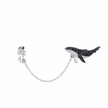 

Cute animal brooch pin alloy chain astronaut technology boy women girl pins accessories hat jackets denim jackets jewelry design