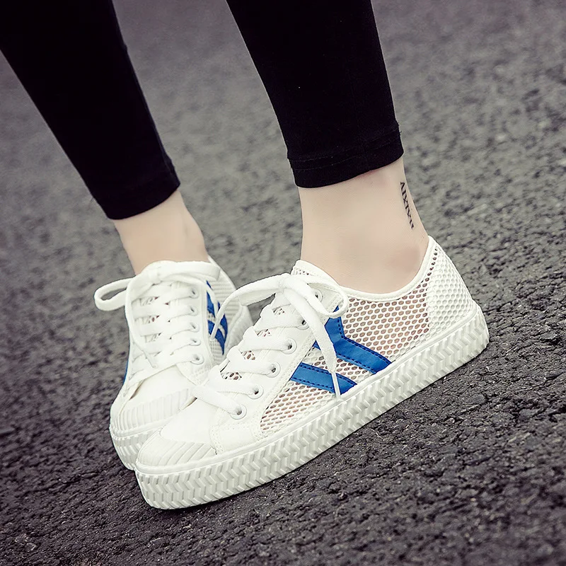 

2020 Summer Casual Shoes Women student Skateboard Shoes hollow out low top Street Sneaker All Match white Outdoor Footwear 3h04