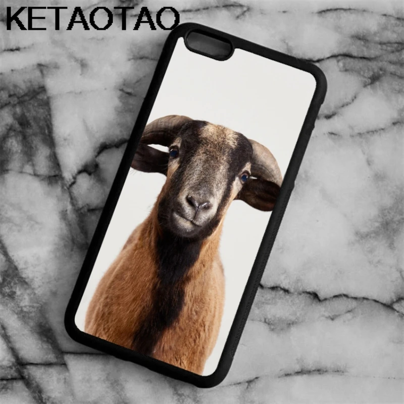 Синий Чехол для телефона с рисунком черной Овцы KETAOTAO s для iPhone 4S SE 5C 5S 6S 7 8 SE X Plus XR XS Max чехол из мягкого ТПУ резины силикона - Цвет: Синий