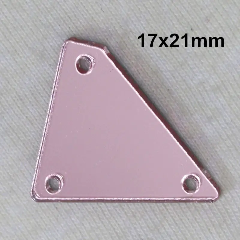 A30-17x21 Акриловые бусины розовые зеркальные пришивные стразы DIY Flatback зеркальные акриловые пришивные стразы с отверстиями для шитья - Цвет: A30-17x21